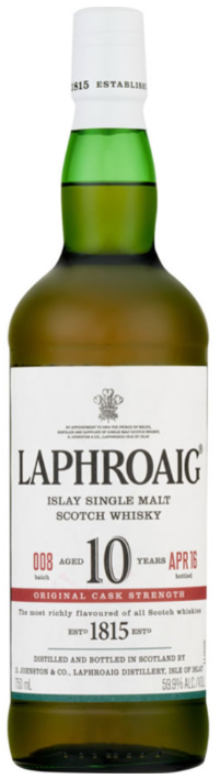 Laphroaig 10 Year Cask Strength Single Malt Scotch Whisky - BestBevLiquor