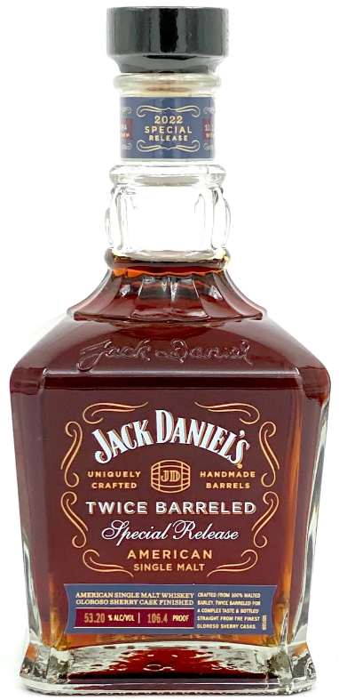 Jack Daniel's Twice Barreled Special Release American Single Malt Whiskey - BestBevLiquor