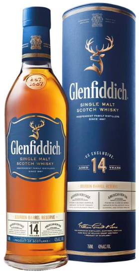 
            
                Load image into Gallery viewer, Glenfiddich 14 Year Bourbon Barrel Reserve Single Malt Scotch Whisky - BestBevLiquor
            
        