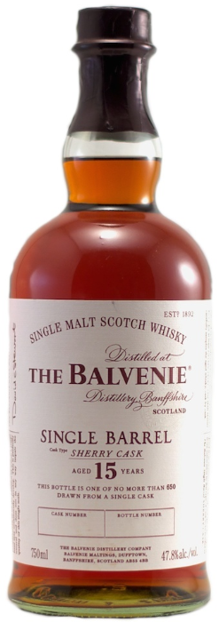 The Balvenie 15 Year Single Barrel Sherry Cask Single Malt Scotch Whisky - BestBevLiquor