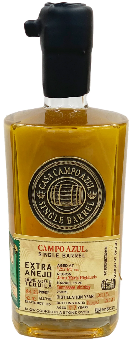 ﻿Casa Campo Azul Tennessee Whiskey Single Barrel Extra Anejo Tequila - BestBevLiquor